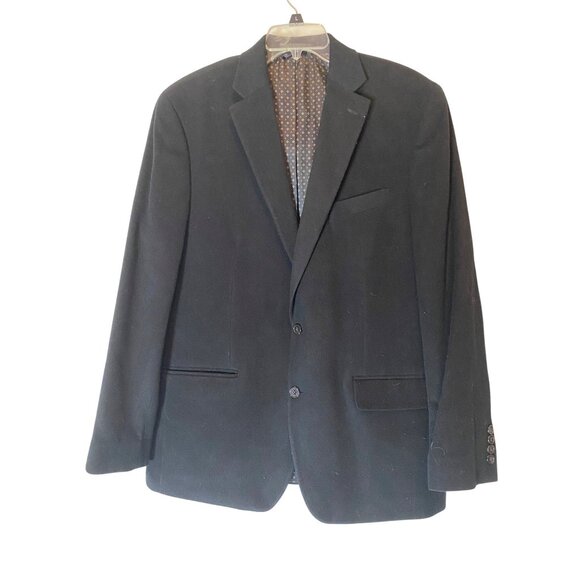 Lauren Ralph Lauren Mens Black Wool Silk Blazer Jacket 44L - Picture 1 of 12